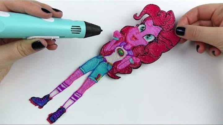 Pinkie Pie Equestria Girls form My Little Pony Drawing with 3D PEN Video for Kids