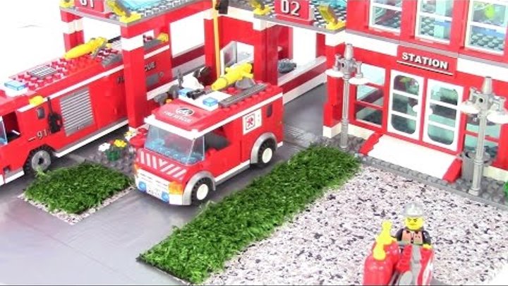 Пожарная станция 911 аналог Лего. Играем в конструктор Brick с машинками Fire Rescue Пожарная станция 911 аналог Лего. Играем в конструктор Brick с машинками Fire Rescue