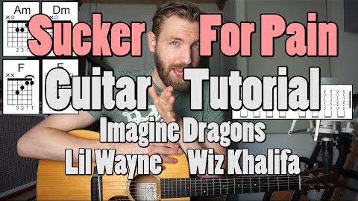 Sucker For Pain - Lil Wayne, Wiz Khalifa & Imagine Dragons | Guitar Tutorial