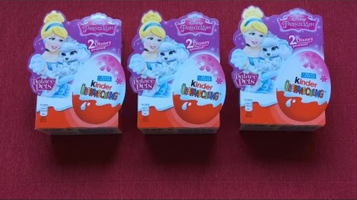 Unboxing Kinder Disney Princess. - Распаковка Киндеров Принцессы Диснея