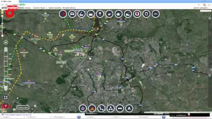 22 09 14 Карта боевых действий в зоне АТО на Юго Востоке Украины Новороссия на 19 00