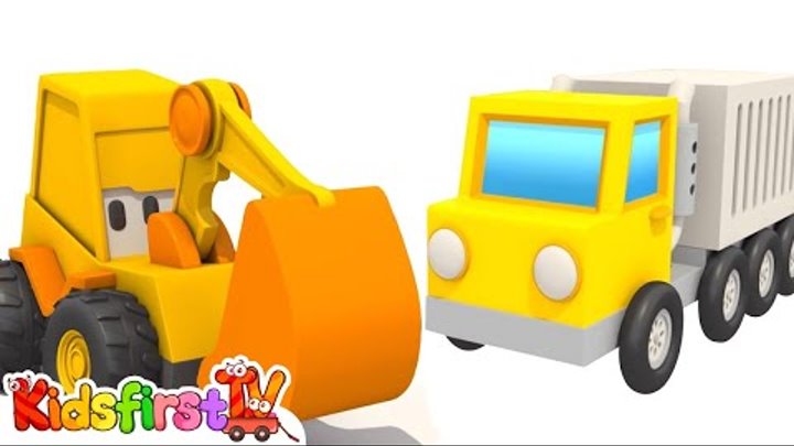 Cartoon and kids games. Excavator Max and surprise egg. Hot Cold game. Animation for kids.
