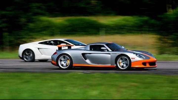 1080p: Porsche Carrera GT vs Lamborghini LP560-4 Gallardo: GTBOARD.com