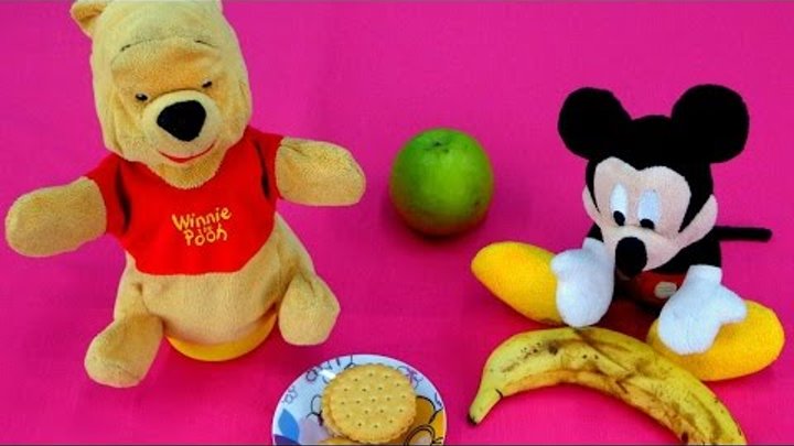 Мультики: Винни Пух и Мики Маус - Уроки Английского! Английский для детей: Тема еда на английском.