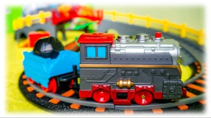 VIDEO FOR CHILDREN – «Railway Merry Trip» Toy Train and Railway + bridge