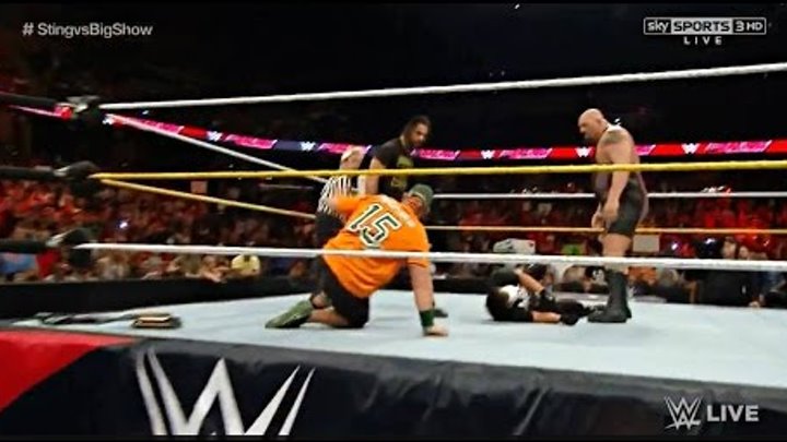 John Cena saves Sting from Seth Rollins & Big Show - WWE Raw September 14 2015 John Cena saves Sting from Seth Rollins & Big Show - WWE Raw September 14 2015