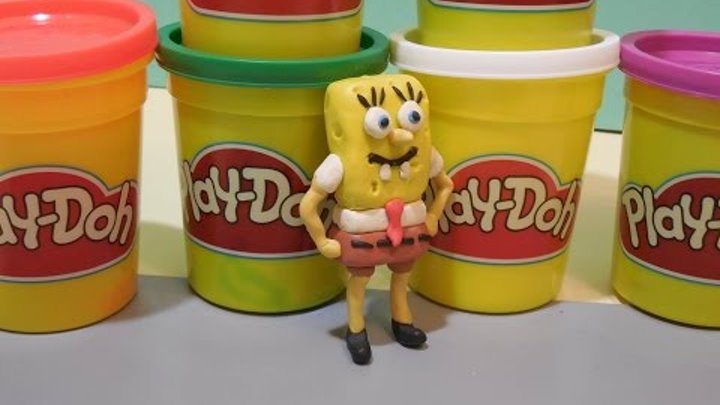 Play Doh Spongebob Squarepants Пластилин Плей До Губка Боб в 3D