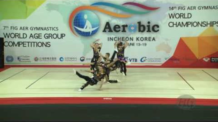 Russia (RUS) - 2016 Aerobic Worlds, Incheon (KOR) - Qualifications Dance
