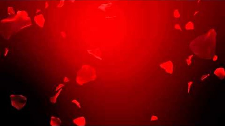 Футажи для видеомонтажа" Падающие красные лепестки роз"