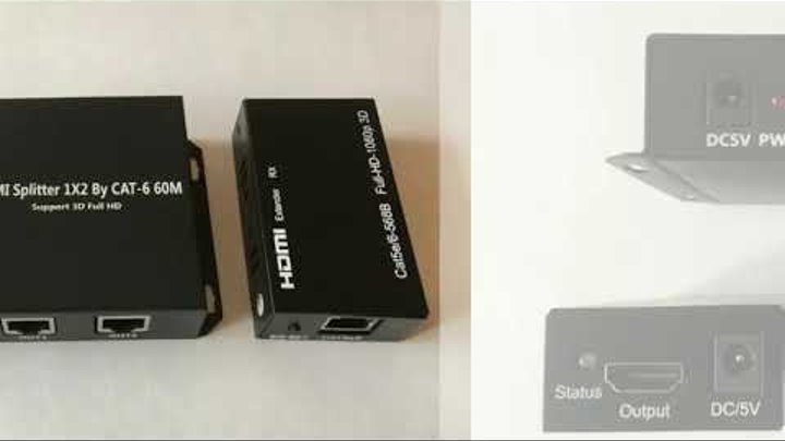 Сплиттер HDMI 1x2 по витой паре на 60метров /VConn/