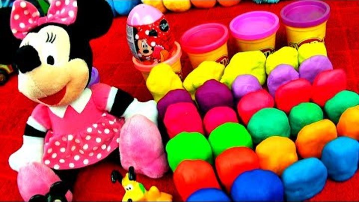 30 Play-Doh Surprise Eggs MINNIE MOUSE Disney Cars Toy Story Disney Princess Transformers Play-Dough