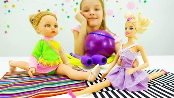 Детские игрушки и видео про куклы. #Барби и кукла Алина: художественная гимнастика на ютуб