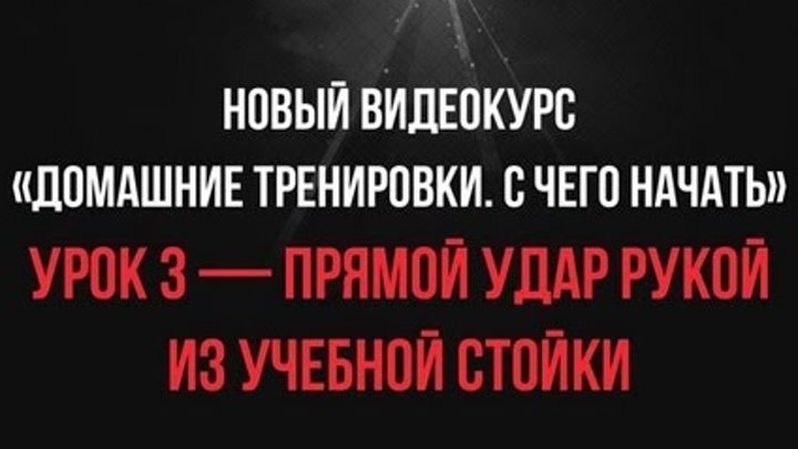 Урок 3 — Прямой Удар Рукой (из учебной стойки) • видеокурс «С Чего Начать» смотреть онлайн Урок 3 — Прямой Удар Рукой (из учебной стойки) • видеокурс «С Чего Начать»