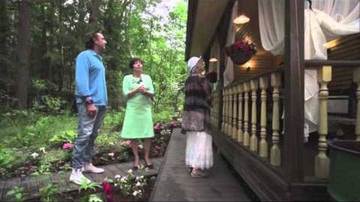 Освещение в саду Светланы Немоляевой - отрывки из программы "Идеальный ремонт" на Первом Канале