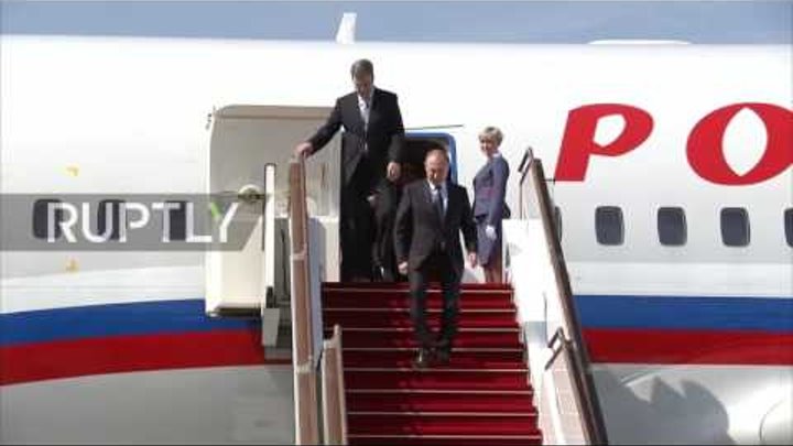 Azerbaijan: Putin arrives in Baku for trilateral meeting with Aliyev and Iran’s Rouhani