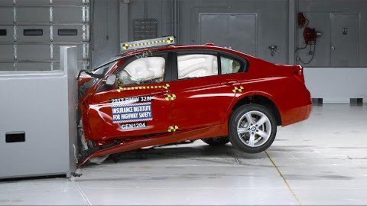 2012 BMW 3 series small overlap IIHS crash test 2012 BMW 3 series small overlap IIHS crash test