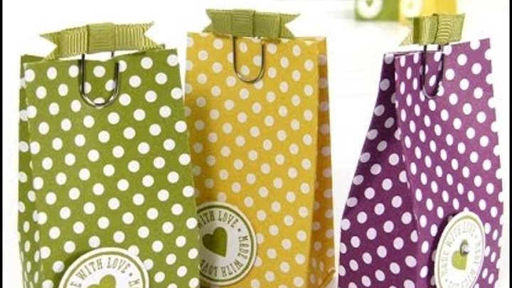 Polka Dot Parade 6 bags from one sheet DSP by Stampin' Up! UK Independent Demonstrator Pootles