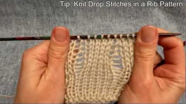 Fallmaschen stricken - Knitting Drop stitches - Stricken lernen - Learn how to knit