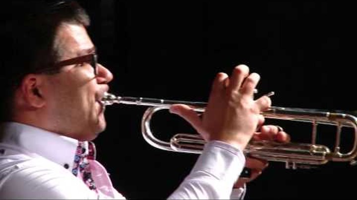 Джина играет соло на его трубе Джина играет соло на его трубе