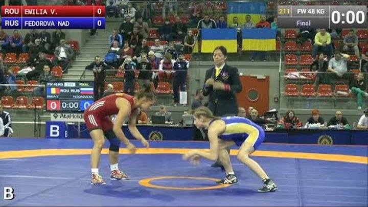 GOLD FW - 48 kg: Nadezhda FEDOROVA (RUS) df. Alina Emilia VUC (ROU), 8-4 GOLD FW - 48 kg: Nadezhda FEDOROVA (RUS) df. Alina Emilia VUC (ROU), 8-4
