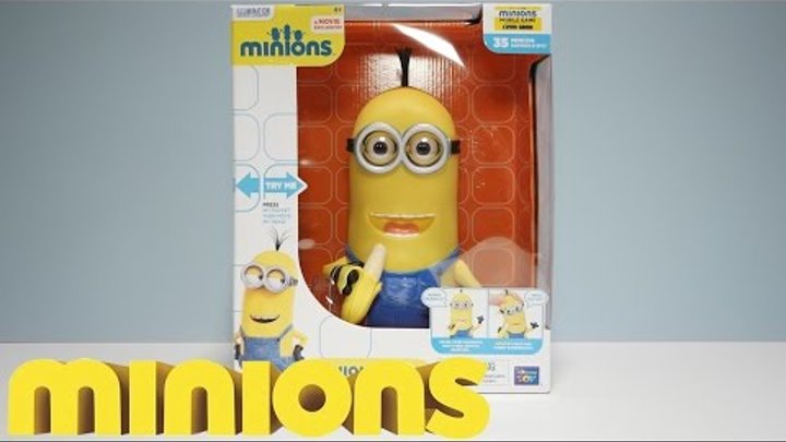 MINION KEVIN - 10" BANANA EATING ACTION FIGURE POSABLE - New 2015 Minions Movie Esclusive Toys