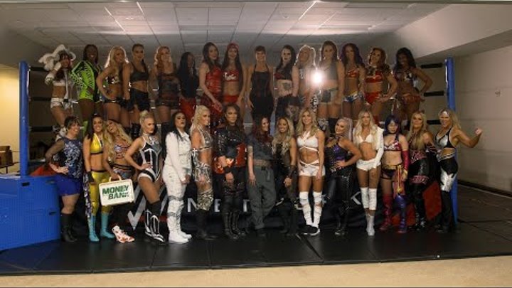 Behind the scenes of the Women's Royal Rumble photo shoot