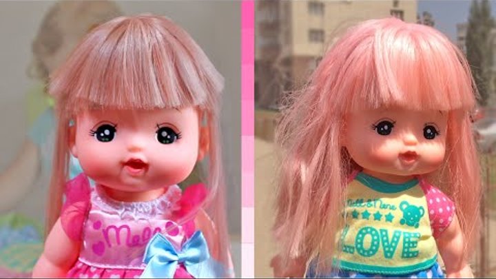 ШОК! ЯПОНСКАЯ КУКЛА меняет ЦВЕТ ВОЛОС! Открываем, играем, переодеваем JAPAN DOLL changes HAIR COLOR