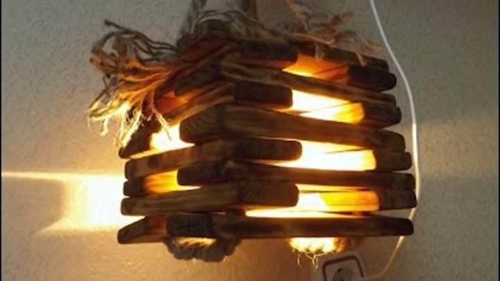 Светильник из дерева своими руками. How to Make Lamp of wood.