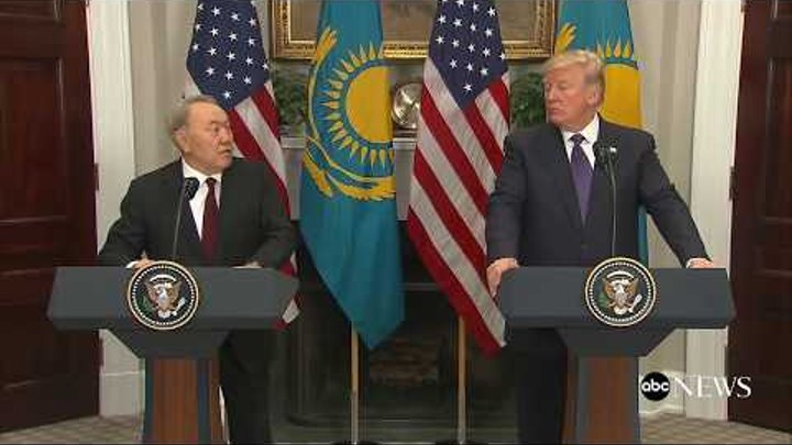 Pres. Donald Trump, Kazakhstan President Nursultan Nazarbayev hold joint news conference | ABC News