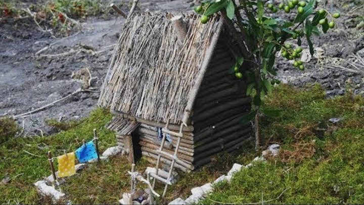 Домик из природного материала своими руками * Diy mini Fairy house and garden Домик из природного материала своими руками * Diy mini Fairy house and garden