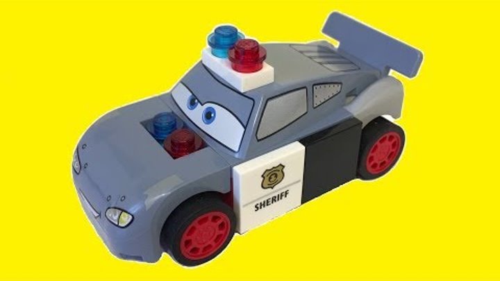 Тачки 3 Лего Полицейские Машины Молния Маквин Мак Джексон Шторм Мисс Крошка Мультики про Машинки