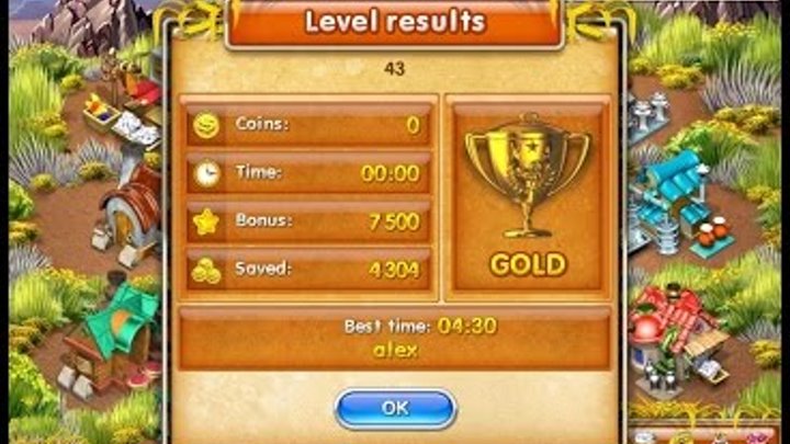 Farm Frenzy 3 American Pie (level 43) only GOLD Веселая ферма 3 Американский пирог Уровень 43 Золото