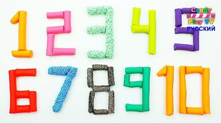 Учим цифры от 1 до 10 с Play Doh и Шариковым Пластилином Лепим цифры из Плей До Учим цвета для детей Учим цифры от 1 до 10 с Play Doh и Шариковым Пластилином Лепим цифры из Плей До Учим цвета для детей