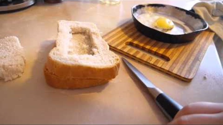 Быстрый завтрак или как приготовить бутерброд с яичницой(стейк)