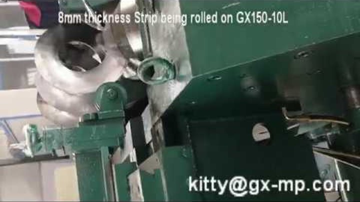 8mm tk strip rolled on GX150-10L Screw Flight Cold Rolling Machine