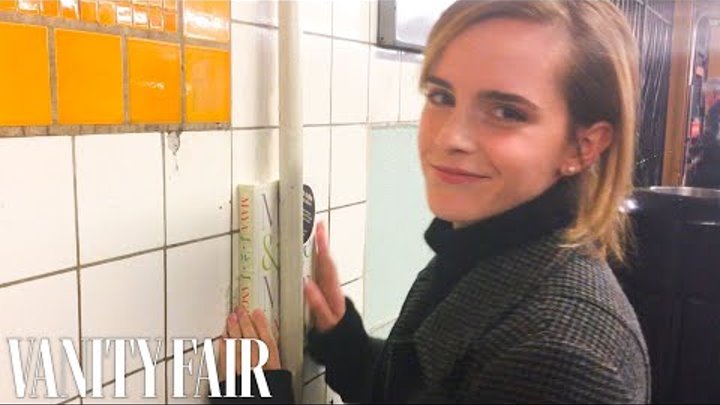 Emma Watson Hides Books Around the New York City Subway | Vanity Fair
