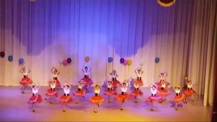 Танец Тарантелла. 1 место на республиканском конкурсе в Павлодаре. Группа "Акварельки" студия танца