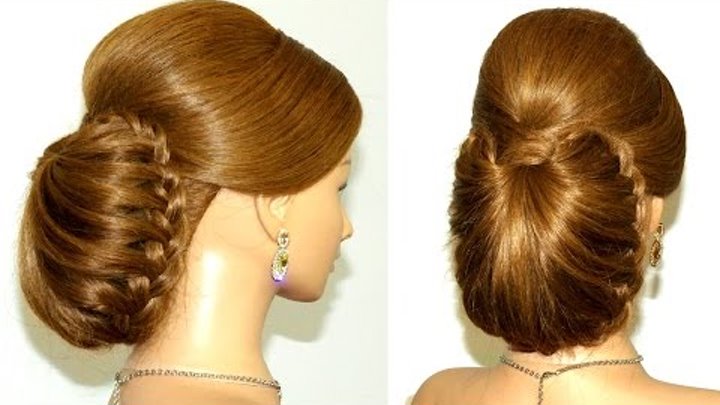 Wedding bridal hairstyle for long hair. Updo hairstyles