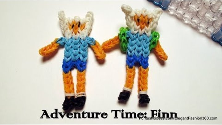Adventure Time: Finn Action Figure/Character - How to Rainbow Loom Design