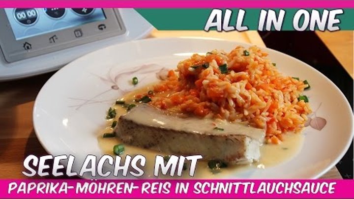 Thermomix TM5 I Seelachs mit Paprika-Möhren-Reis I All in one