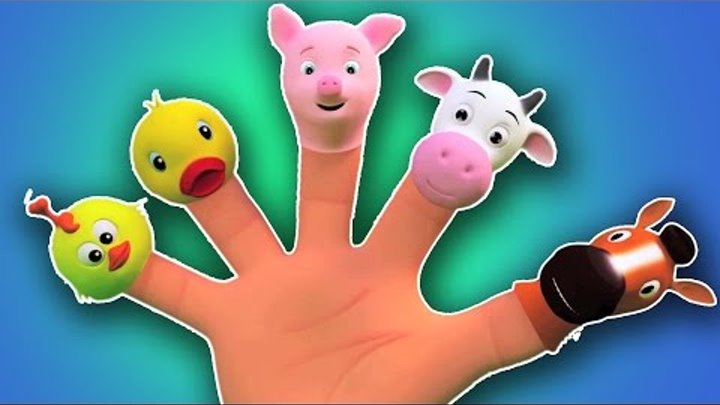 Животные палец Семья | 3D Rhymes | Рифмы для детей