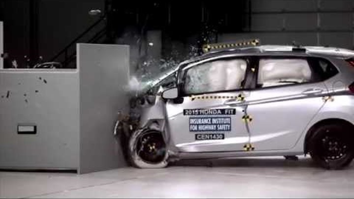 IIHS - 2015 Honda Fit - small overlap crash test / ACCEPTABLE EVALUATION IIHS - 2015 Honda Fit - small overlap crash test / ACCEPTABLE EVALUATION