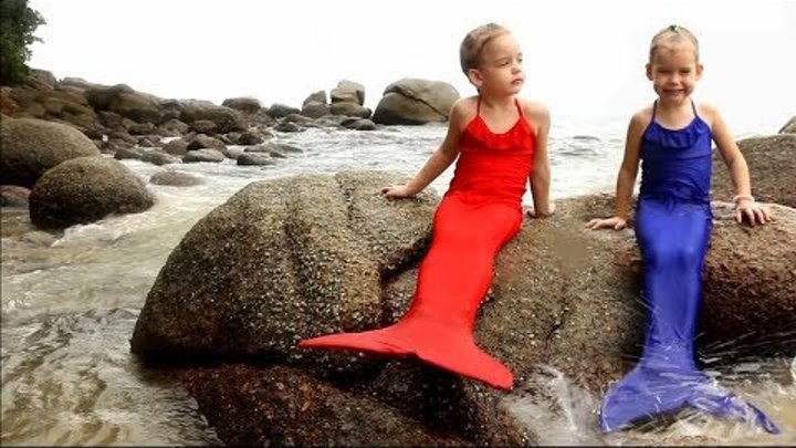 #1 ВОЛШЕБНОЕ ПРЕВРАЩЕНИЕ в РУСАЛКУ Little Mermaid MAGIC Transformation ХВОСТ РУСАЛКИ Видео для детей