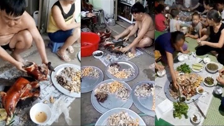 Cao thủ chặt lợn rừng nướng như chém chuối và cái kết sau 15' - Món ăn đặc sản ngon Cao thủ chặt lợn rừng nướng như chém chuối và cái kết sau 15' - Món ăn đặc sản ngon