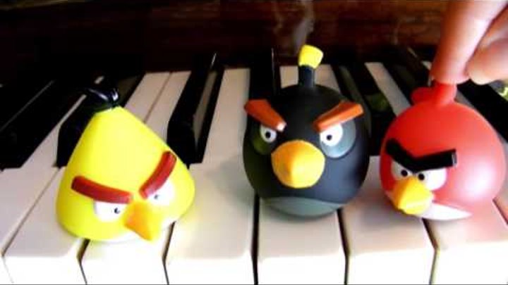 Злые птички учат ноты. Видео с игрушками Энгри Бёрдс. Angry Birds