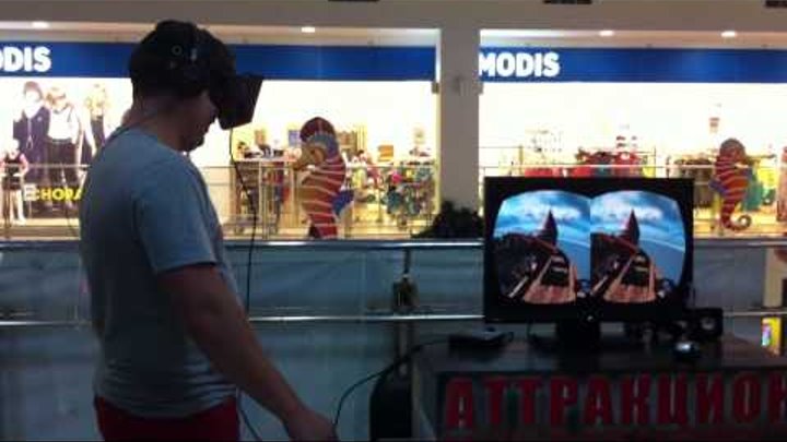 Мега ржач. Прикол. Андрей первый раз на Oculus Rift. Самара, Вива-Ленд.