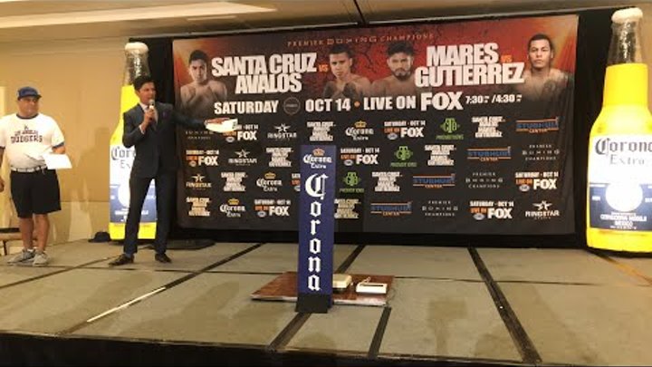 Leo Santa Cruz vs Chris Avalos / Abner Mares vs Andres Gutierrez Weigh In Live