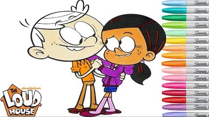 The Loud House Coloring Book Pages Lincoln Ronnie Anne Santiago Rainbow Splash