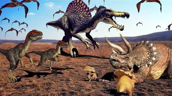 Giant Dinosaurs & Life Size T-Rex & Spinosaurus Dinosaur Jurassic Adventure! Dinosaurs for kids
