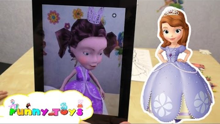 Princessa Sofia 3D Раскраска Принцесса София и ее друзья